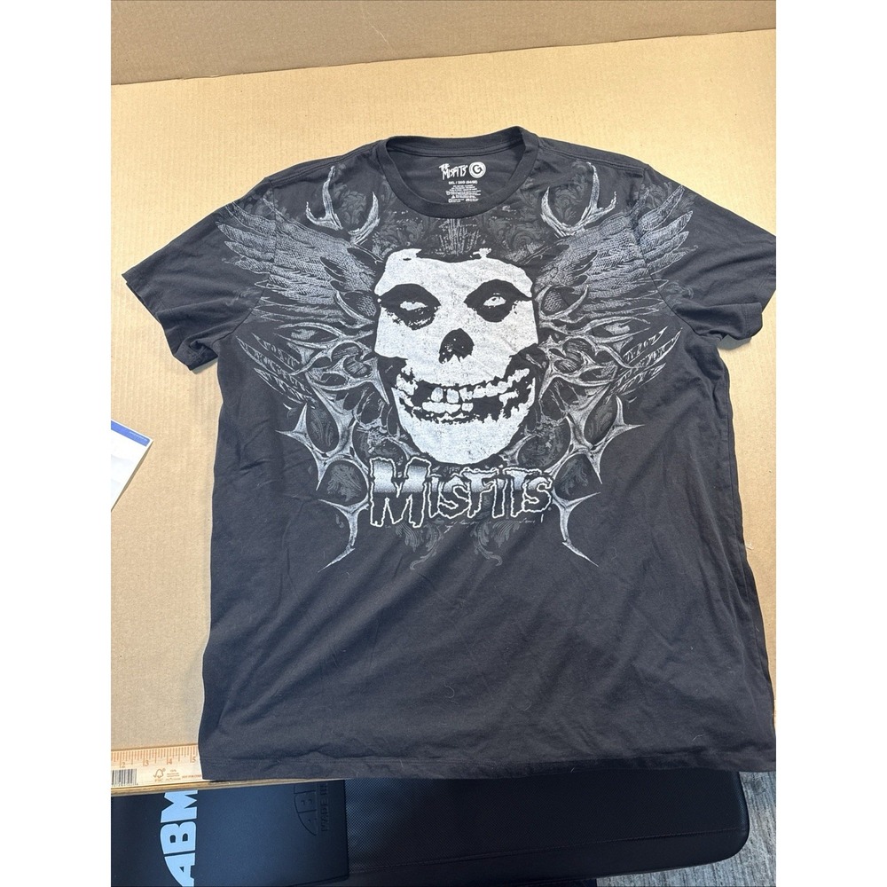 Misfits Skull Logo Black T-Shirt Men's Size 3XL Punk Rock Band